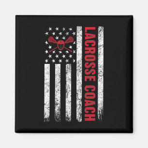 Aimant Lacrosse Coach Américain Drapeau Lax Lover Lacross