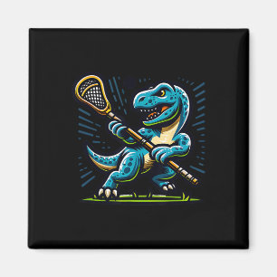 Aimant Lacrosse Dinosaure Sport Tendance Rétro Drôle Pour