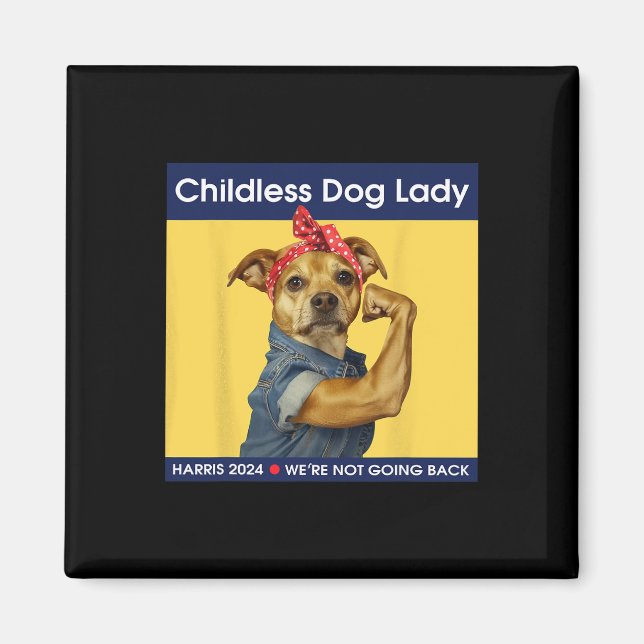 Aimant Lady du chien Kamala-harris 2024 (Devant)