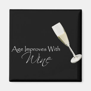 Aimant L'âge s'améliore avec du vin sur le noir