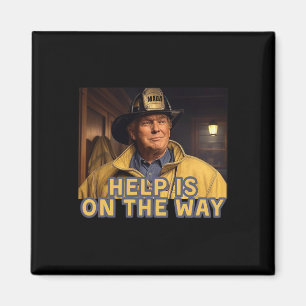 Aimant L'Aide Des Pompiers Trump Fireman Est Sur Le Chemi