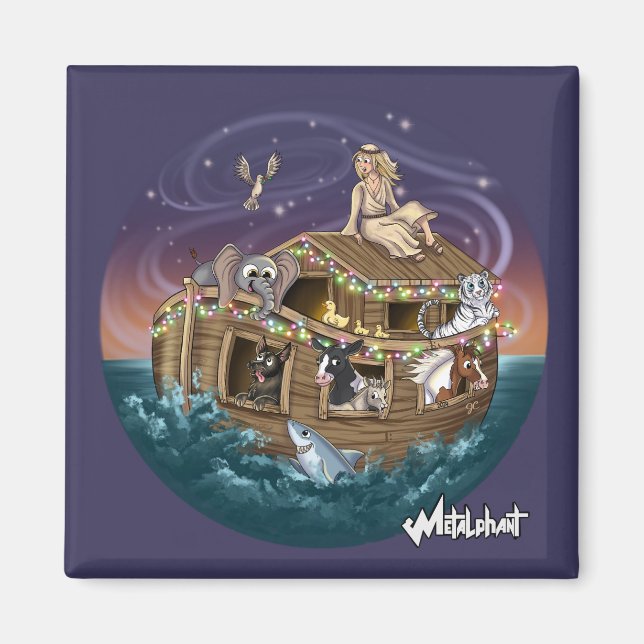 Aimant L'aimant à arche de Metalphant Wilbur & Noah-ery (Devant)