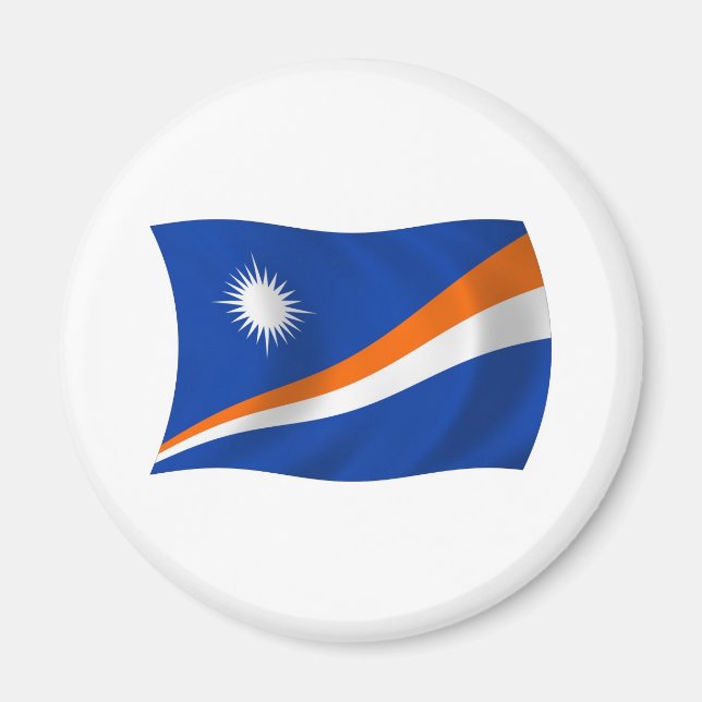 Aimant L'aimant du drapeau des Îles Marshall (Devant)