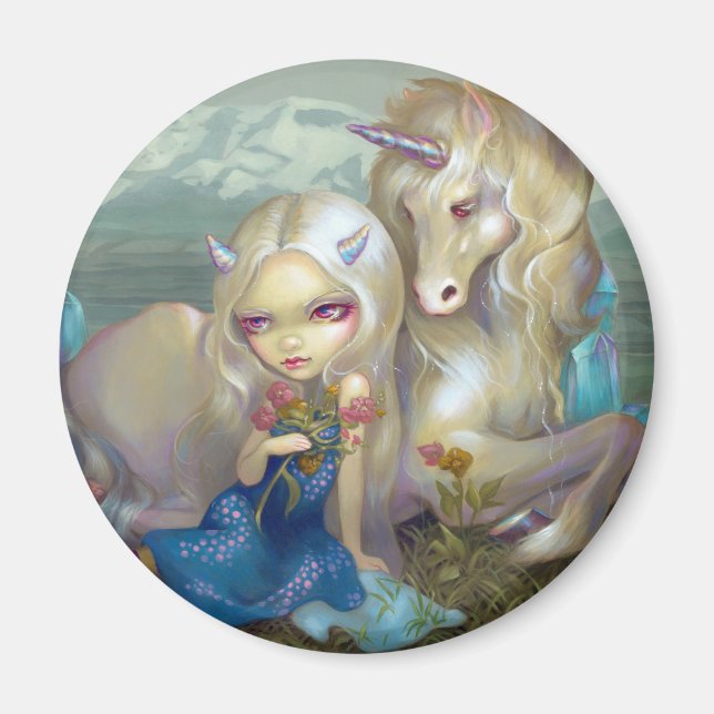 Aimant L'aimant "Fiona et la licorne" (Devant)