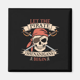 Aimant Laisser Les Shenanigans Pirates Commencer Le Crâne