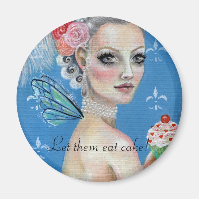 Aimant Laissez-les manger du gâteau (Devant)