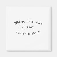 Lake house et. Date année coordonnées personnalisé