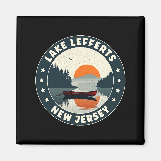 Aimant Lake Lefferts New Jersey Sunset T Shirt  (Devant)