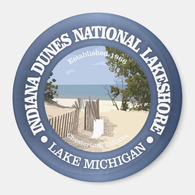 Aimant Lakeshore national des dunes de l'Indiana (Devant)
