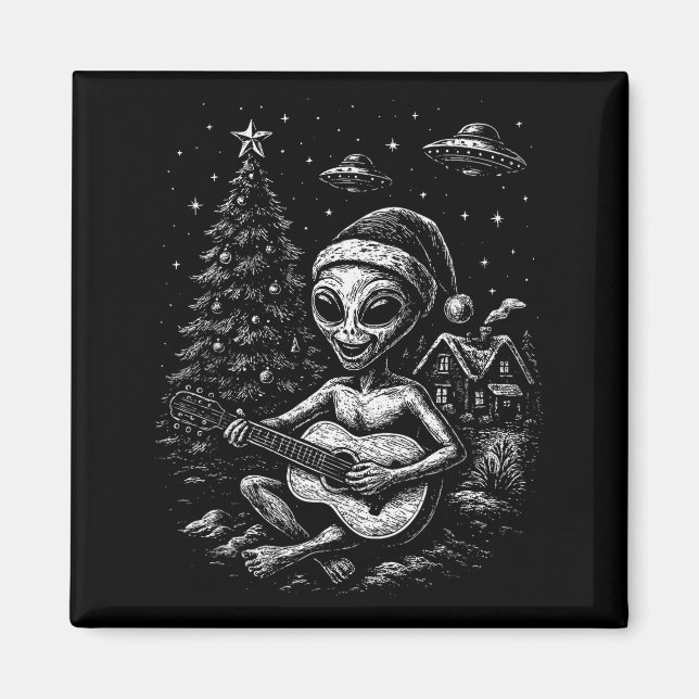 Aimant L'Alien aime Noël  (Devant)