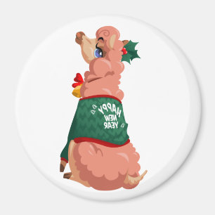 Aimant lama à Noël