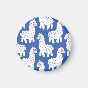 Aimant Lama alpaca, motif vintage