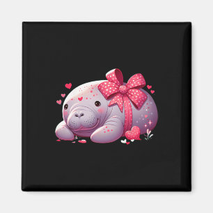 Aimant Lamantin Saint-Valentin Cœurs Animal Mer Océan