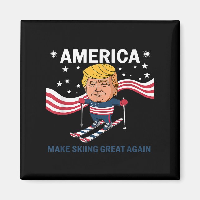 Aimant L'Amérique redonne sa grandeur au ski Donald Trump (Devant)