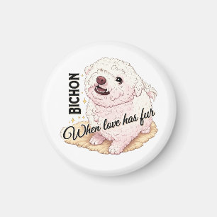 Aimant L'amour a Bichon à poil