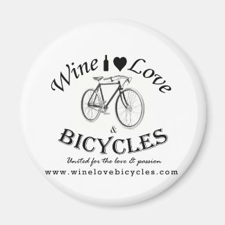 Aimant L'amour du vin et les vélos
