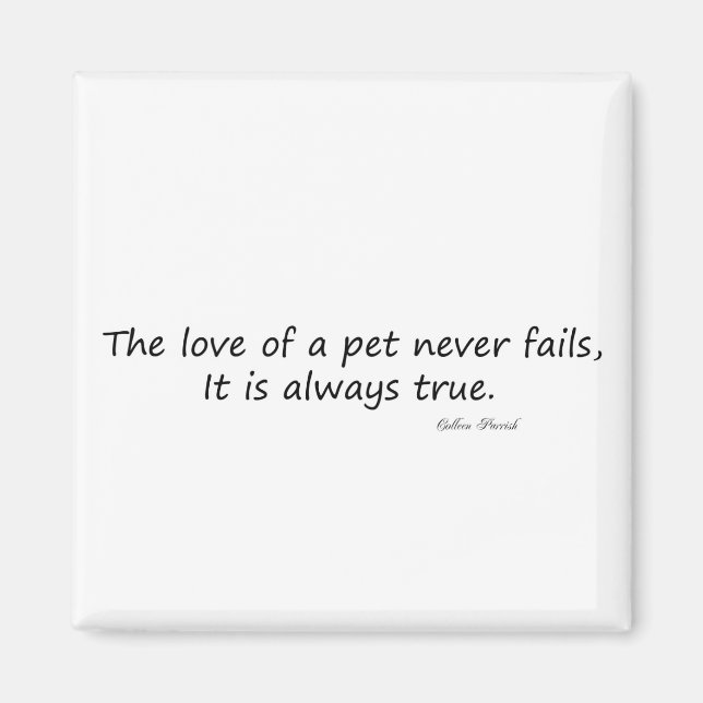 Aimant L'amour d'un animal de compagnie (mots seulement) (Devant)