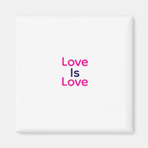 Aimant L'amour est amour rose violet coloré fierté LGBTQ 