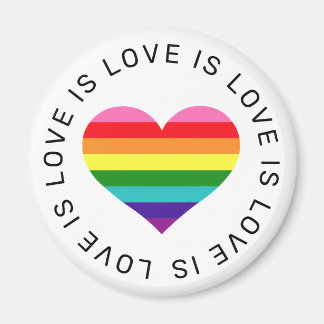 Aimant L'amour est l'amour Rainbow Heart Gay pride