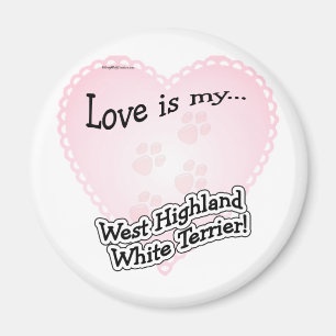 Aimant L'amour est mon West Highland White Ter... - Magne