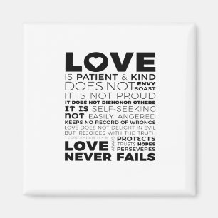 Aimant L'amour est patient et gentil Appel classique