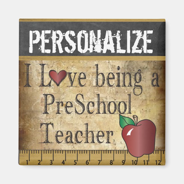 Aimant L'amour est un enseignant pré-scolaire (Devant)