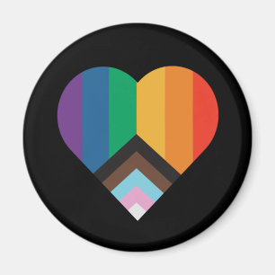 Aimant L'amour LGBT+pride. Bouton indicateur arc-en-ciel