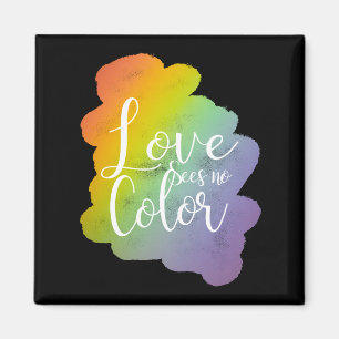 Aimant L'amour ne voit pas de citation couleur Arc-en-cie