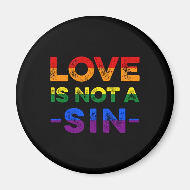 Aimant L'Amour N'Est Pas Un Sin Bisexuel Homosexuel LGBTQ (Devant)