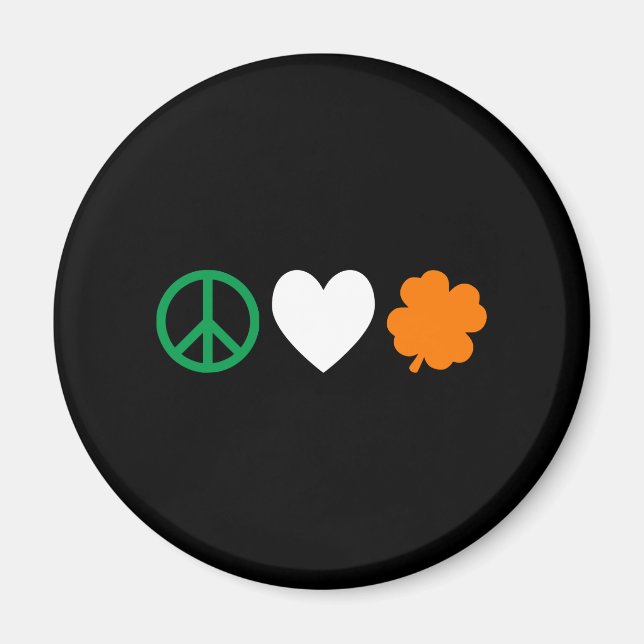 Aimant L'amour pour la paix en Irlande et les Shamrocks (Devant)