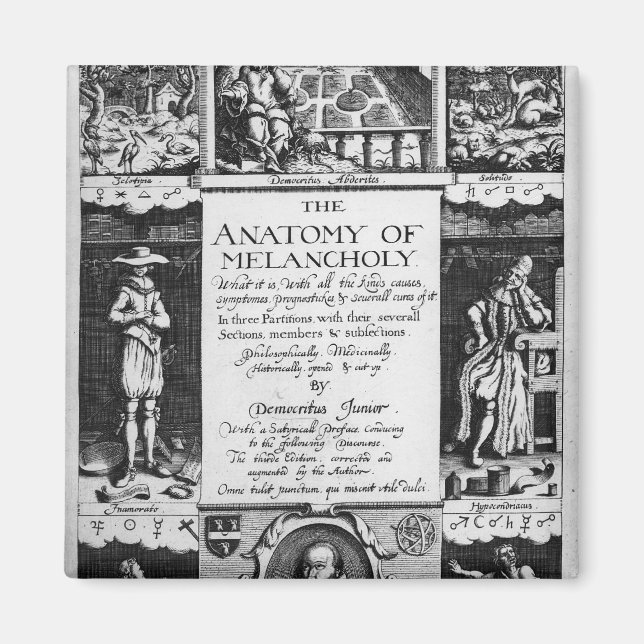 Aimant L'anatomie de la mélancolie (Devant)