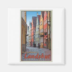 Aimant Landclose - Biker sur Cobblestone Alley