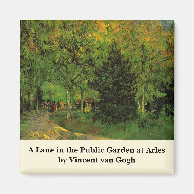 Aimant Lane in Public Garden, Arles par Vincent van Gogh (Devant)