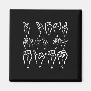 Aimant Langue des signes de sensibilisation Langue des si