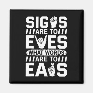 Aimant Langue des signes de sensibilisation Langue des si