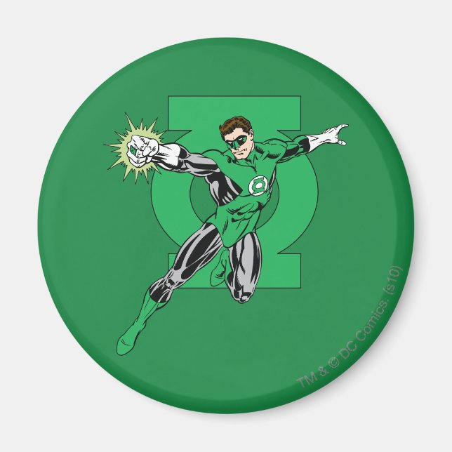 Aimant Lanterne verte avec Arrière - plan de logo (Devant)