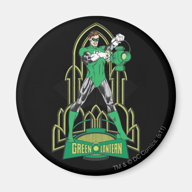 Aimant Lanterne verte avec lettres (Devant)