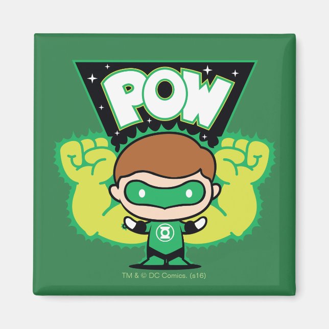 Aimant Lanterne verte Chibi Formant Des Poings Géants (Devant)