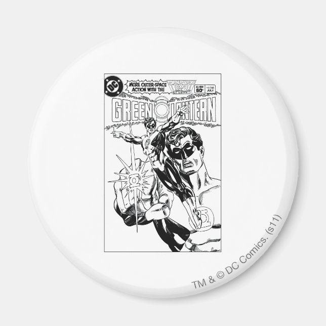 Aimant Lanterne verte - Couverture comique Action, noir e (Devant)