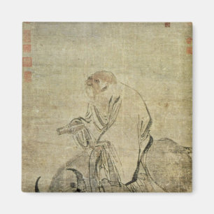 Aimant Lao-tzu chevauchant son boeuf, chinois, dynastie M