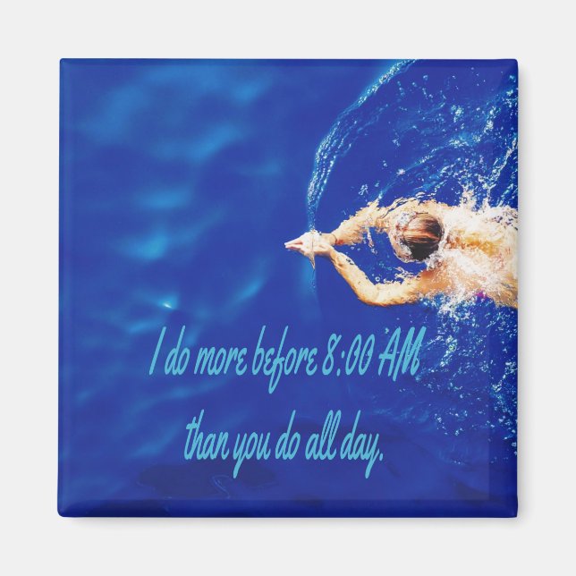 Aimant Lap Swim Team Motivational Inspiration (Devant)