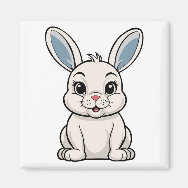 Aimant Lapin Blanc (Devant)