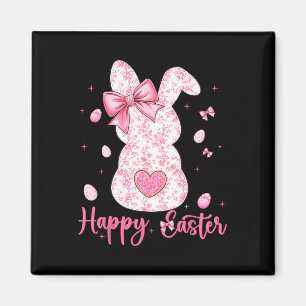 Aimant Lapin de Pâques Coquette Bunny Floral Femmes Gi