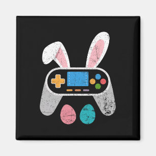 Aimant Lapin de Pâques de jeu vidéo drôle manette de jeu