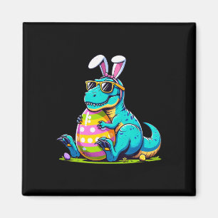 Aimant Lapin de Pâques dinosaure œuf Happy Eastrawr T Rex