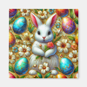 Aimant ~ Lapin de Pâques et Oeufs ~