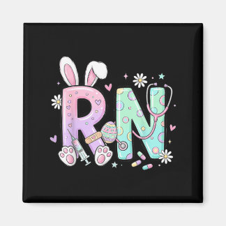 Aimant Lapin de Pâques infirmière RN infirmière diplômée 