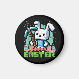 Aimant Lapin de Pâques Pixel Game Joyeux 