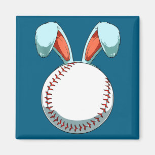 Aimant Lapin Oreilles de Pâques de Baseball Fa
