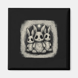 Aimant Lapins de Pâques effrayants Horreur Gothique Grung